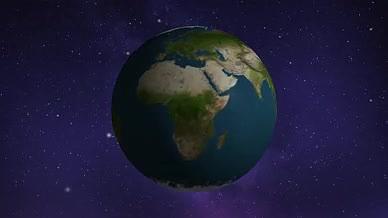 地球旋转拉镜片头视频的预览图